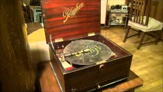 Polyphon 11inch disc music box with 8 bells TANHÄUSER [upl. by Ayor]