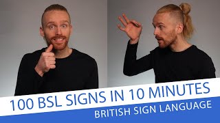 Learn 100 BSL Signs in 10 Minutes [upl. by Dolli]