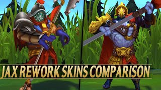 JAX VISUAL REWORK ALL SKINS COMPARISON  League of Legends [upl. by Erda]