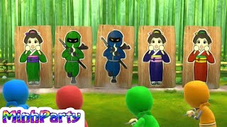 Wii Party U Minigames Gameplay Dojo Domination 1 MINH PARTY U [upl. by Leanor]