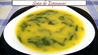 Sopa de Espinacas  Receta de Cocina en Familia [upl. by Omoj]