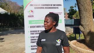 Informal Economy Voices on SADC Peoples Summit  ZCIEA Caledonia Member Evelyn Mutede [upl. by Eduj193]