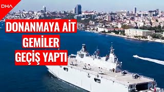 Preveze Deniz Zaferinin 486ncı yıl dönümünde Türk Donanmasına ait 15 gemi boğazdan geçiş yaptı [upl. by Alrad]