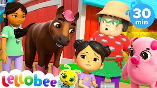 Accidents Happen Lets Help Everyone  Lellobee City Farm  Kids Road Trip  Kids Songs and Stories [upl. by Ahsiret938]