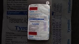 uses about Tyrodin tablet Tranexamic acid 250 mg tablet benifits side effects [upl. by Abrahan]