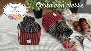 Cesta con cierre Especial pinzas o clips Tutorial 171 [upl. by Nirek]