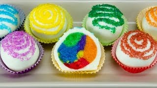 Rainbow Chocolate Truffles How to Make by Cookies Cupcakes and Cardio [upl. by Animsay]