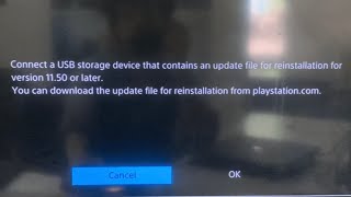 Connect a USB storage device that contains an update file for reinstallationPS4 Update Problem fix [upl. by Ccasi]