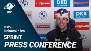 World Cup 2122 Holmenkollen Men Sprint Press Conference [upl. by Millan947]