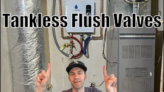 Installing flush valves on an ecosmart ECO 27 electric tankless water heater [upl. by Moorish299]