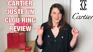 CARTIER Juste Un Clou Small Ring Review Size Authenticity Care and Repair [upl. by Ais962]