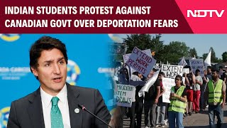 Canada Immigration  Indian Students Protest Against Canadian Government Over Deportation Fears [upl. by Orutra]