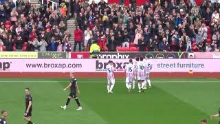 Stoke City  Million Manhoef Goal Celebrations vs Bristol City [upl. by Aneehsyt712]