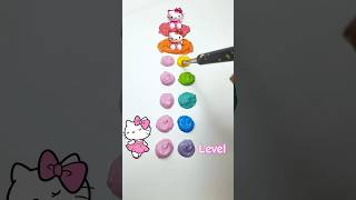 Hello Kitty color change colormixing color mixing art painting [upl. by Stirling]