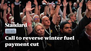 Labour conference backs call to reverse winter fuel payment cut [upl. by Irtak]