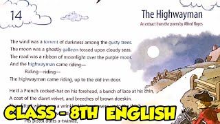 The Highwayman Poem Class 8th English The Magic Carpet in Hindi [upl. by Newhall]