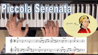 MOZART Piccola Serenata Notturna  Versione Facilitata per PianoforteTastiera [upl. by Arlee]