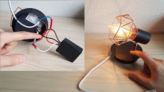 How to install a 2 Touch dimmer in your own lamp  Very easy 3 way control sensor LED switch [upl. by Fauch516]