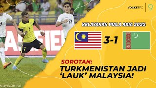 Sorotan Perlawanan Kelayakan Piala Asia 2023  Malaysia vs Turkmenistan [upl. by Aldos]