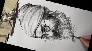 Quick Portrait Sketch  Hyper realistic drawing tutorial for beginners [upl. by Aramal740]