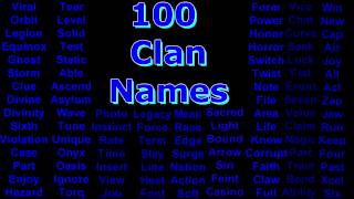 Over 100 Unused Clan Names [upl. by Bertold947]