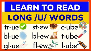 3MINUTE READING for CHILDREN  LONG SOUND  Uu   KinderGrade 1Grade 3  L12 [upl. by Glanville]