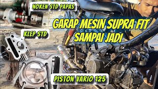 SUPRA FIT BORE UP PISTON VARIO 125 KWN  RAKIT SAMPAI JADI [upl. by Saint]