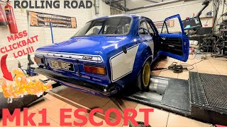 Mk1 Escort DYNO day Rolling road fun [upl. by Blanding1]