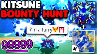 The BEST Kitsune COMBO In UPDATE 21 Blox Fruits Bounty Hunting [upl. by Aihsatsan521]