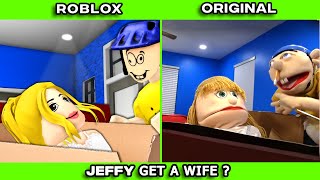 SML Movie vs ROBLOX BROOKHAVENJeffy Get A Wife  Side by Side [upl. by Bromley54]