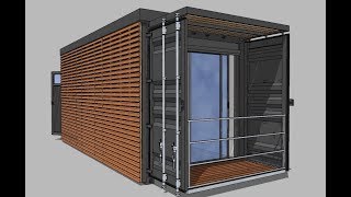 Container maritime 20 pieds aménagé Studio  20ft Shipping Container home [upl. by Aihsyt]