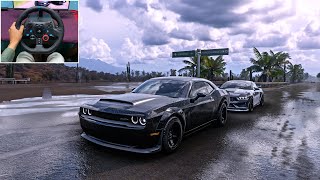 Dodge Challenger and 2024 Mustang® Dark Horse  Forza Horizon 5  Convoy  Steering Wheel Driving [upl. by Tevis]