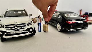 118 Scale Diecast Model MercedesBenz XClass Vs S680 Maybach Cars Facing  Car Review  Automobile [upl. by Ykvir]