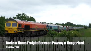 Berks amp Hants Freight Between Pewsey amp Hungerford 310524  4K [upl. by Ellesor]