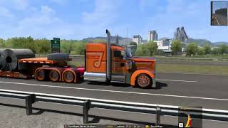 American Truck Simulator  Ruda W900 Highway Killer  Ruda Lowboy  CAT MXS by SB [upl. by Anilemrac]