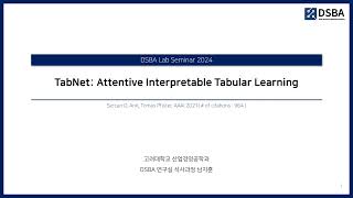 Paper Review TabNet Attentive Interpretable Tabular Learning [upl. by Redd]