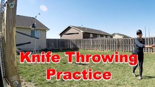 Knife Throwing Practice for Reviews and Fedin Technique [upl. by Ijic]