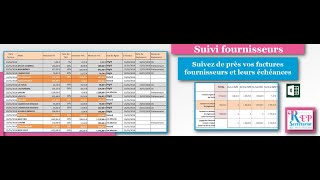 Presentation du Suivi Fournisseurs sur Excel  suivez vos dépenses et vos échéances sur Excel [upl. by Farr]