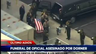 Funeral de oficial asesinado por ex policía fugitivo [upl. by Erwin]