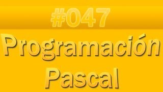 Pascal  047  Introducción a los tipos abstractos de datos  TutorialesNET [upl. by Eityak]