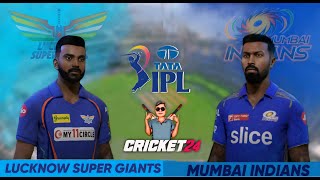 TATA IPL 2024  LSG vs MI T20 Match  Cricket 24 Live [upl. by Aivilys705]