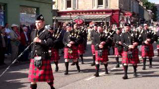 Stromness Royal British Legion Pipe Band Highland Games Parade Pitlochry Perthshire Scotland [upl. by Laidlaw]