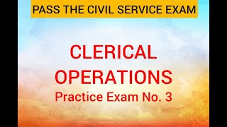 Civil Service Exam Reviewer  Clerical Operations Practice Exam No 3 [upl. by Enimsay]