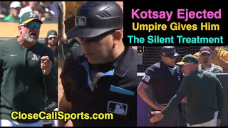 E150  Mark Kotsay Ejected Umpire Emil Jimenez Gives Him The Silent Treatment After Key Strike Call [upl. by Leia42]