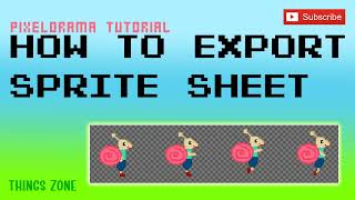 Pixelorama TutorialHow to Export Sprite Sheet Cómo exportar hoja de Sprite Pixel Art [upl. by Ardnuat]