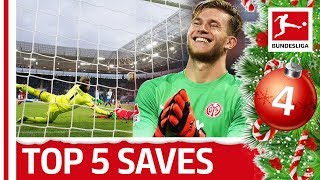 Top 5 Saves  Loris Karius  Bundesliga 2018 Advent Calendar 4 [upl. by Yllus868]