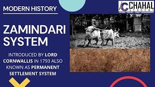 Zamindari System in India  Permanent Settlement Act 1793  Lord Cornwallis  UPSC [upl. by Eiramnaej]