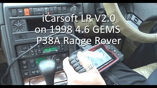 iCarsoft LR V20 on 1998 P38A Range Rover [upl. by Ferne347]