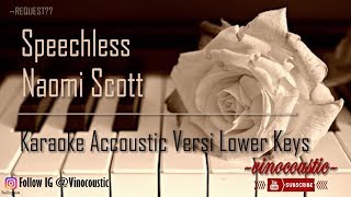 Naomi Scott  Speechless Karaoke Piano Versi Lower Keys [upl. by Aramas]