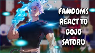 Fandoms React To Gojo Satoru  Gacha React  ᴱᴺᴳ ᴿᵁ [upl. by Jeanie890]